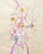 "Vase of Hollyhocks" Contemporary Ink Painting on Rice Paper by Martha Holden.. For Sale - Image 4 of 4