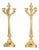 French Ormolu Gilded Bronze Candleholders, Set of 2 For Sale
