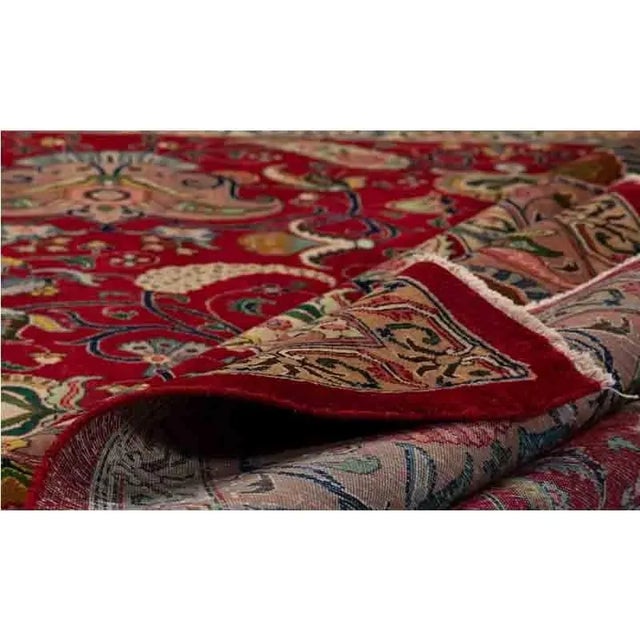 Traditional 1960s Old Persian Tabriz Area Rug 10’10” X 14’2″ For Sale - Image 3 of 10