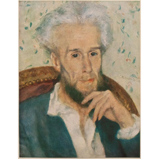 1940s After Auguste Renoir "Portrait of Victor Chocquet" Original Swiss Lithograph For Sale