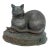 Large Antique Cast Iron Cat Doorstop Heavy Circa 1900 For Sale