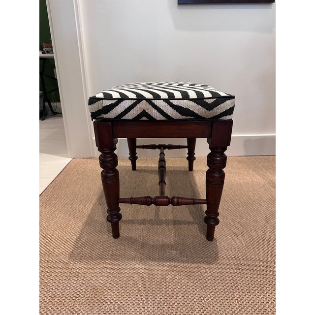 I found this antique walnut bench at Eurpoean dealer in Charleston, SC. The size and shape were great, but the slatted...