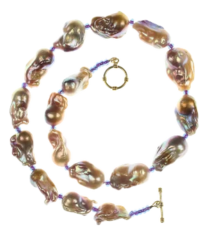 21 Inch Striking Natural Color Baroque Pearl Necklace