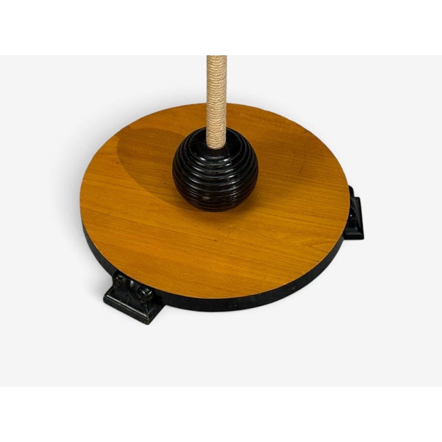 Swedish Modern, Organic Floor Lamp, Cord, Wood, Sweden, 1930s For Sale - Image 9 of 11