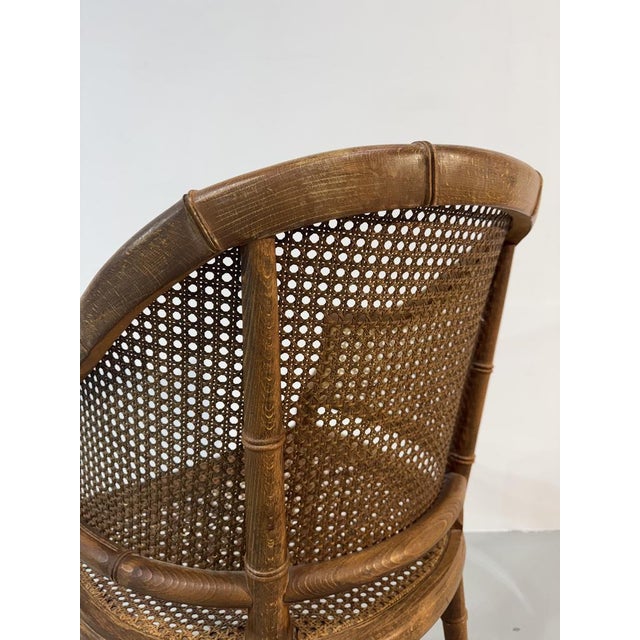Vintage French Wicker Chair, 1980s For Sale - Image 9 of 13