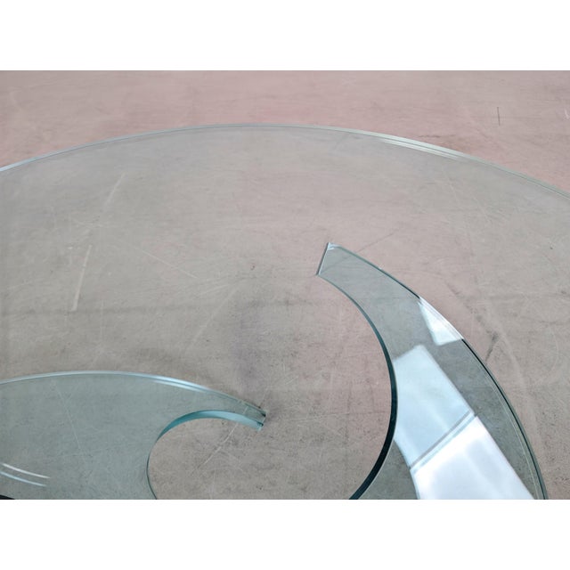 Mid-Century Propeller Coffee Table in Glass by Knut Hesterberg for Ronald Schmitt For Sale - Image 8 of 13
