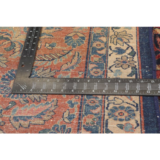 Textile Antique Persian Sarouk Rug, 11'11 X 16'09 For Sale - Image 7 of 10