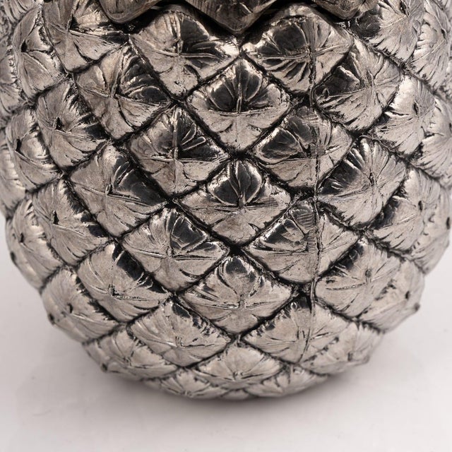 Vintage 20th Century Silver Plated Pineapple Ice Bucket from Mauro Manetti, Italy, 1970s For Sale - Image 10 of 13