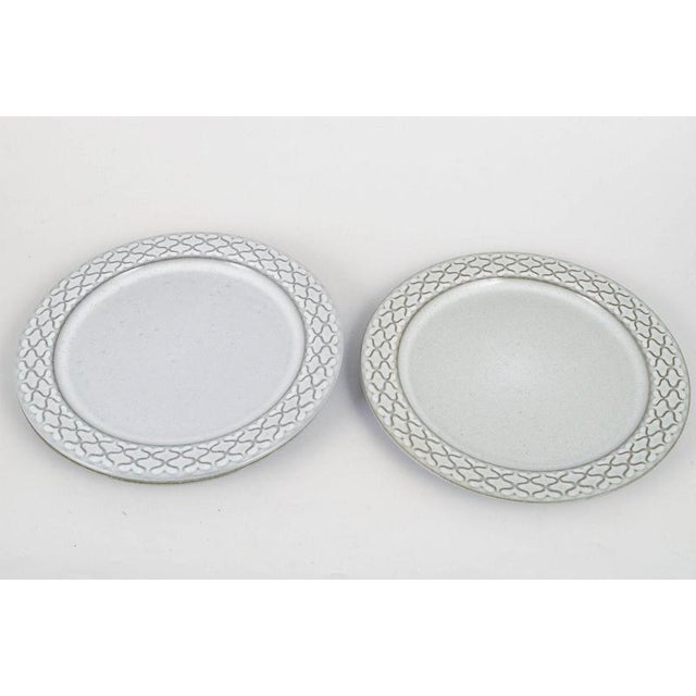 Jens Harald Quistgaard for Kronjyden / Bing & Grøndahl, set of three lunch plates. Set of three stoneware lunch plates...