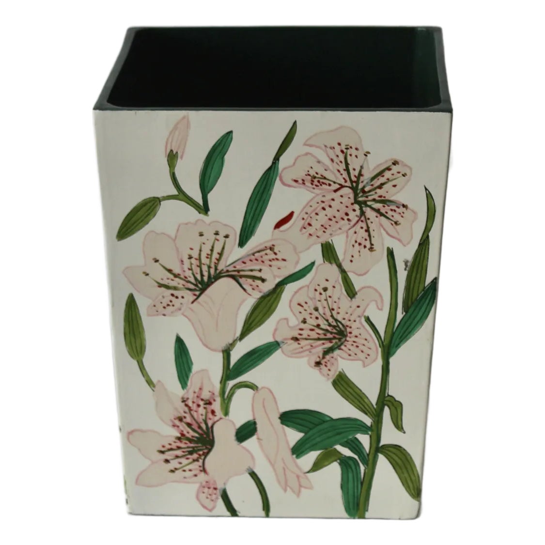 Pink Peony & Butterfly Wastebasket main image 0