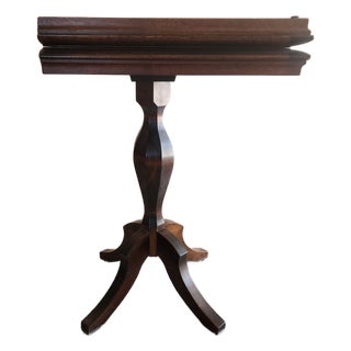 Mid 20th Century Pedestal flip-topGame Table For Sale