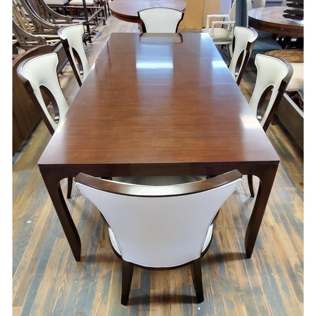Henredon Furniture Barbara Barry Parsons Dining Table & Leather Chair