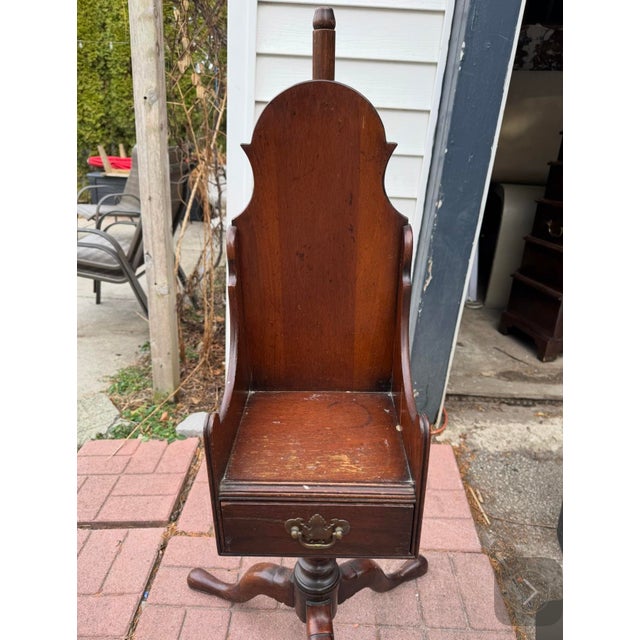 Wood 19th Century Candle Stand Pedestal Table Georgian Antique Reproduction by Rosenbach For Sale - Image 7 of 7