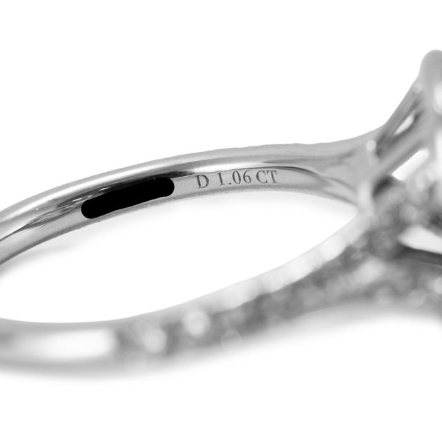 Metal Tiffany & Co. Soleste Platinum 18k Gold Intense Yellow Diamond Engagement Ring, Size 6 For Sale - Image 7 of 9