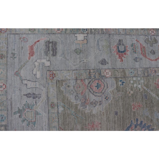 Keivan Woven Arts Hand-Knotted Transitional Neutral Oushak Rug 9'1 X 12'0 For Sale - Image 12 of 15