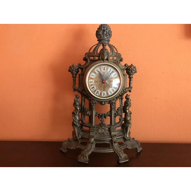 Metal Fireplace Wall Clock, 1970s For Sale - Image 10 of 10