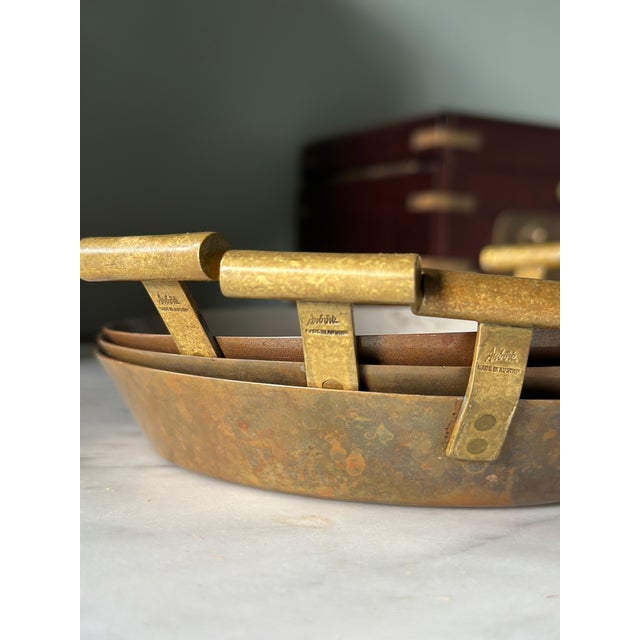 Vintage Carl Auböck Copper & Brass Egg Pans - Set of 3 For Sale - Image 11 of 11