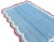 Sky Blue Handmade Cotton Area Rug, Sky Blue Scalloped With Terracotta Border - 12'x15' For Sale - Image 8 of 10