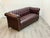 English Oxblood Red Leather Chesterfield Sofa For Sale - Image 3 of 11