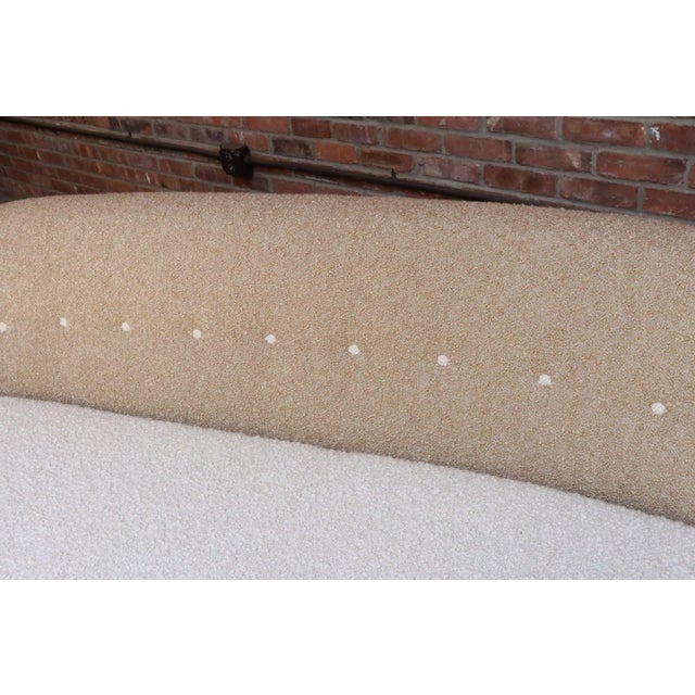 Danish Modern Curved Sofa in Teak and Two-Tone Bouclé by Selig For Sale - Image 17 of 18