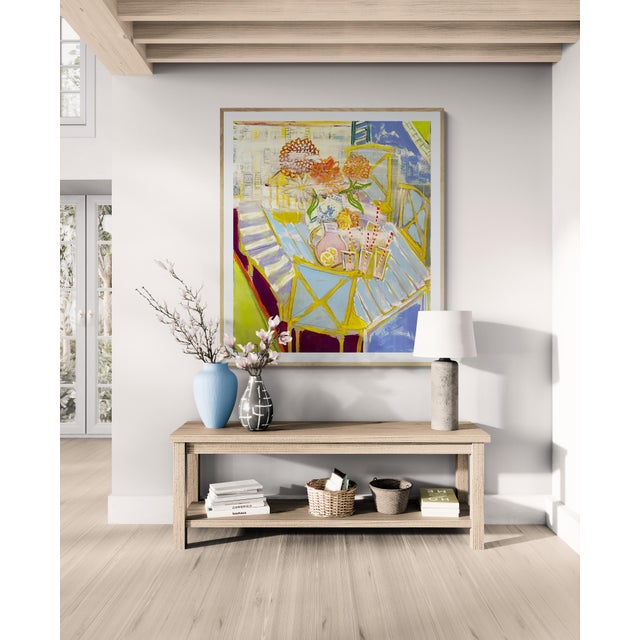 Original painting on gessoed cotton canvas, this piece is sold unstretched. The borders of the painting are 3 inches wide...