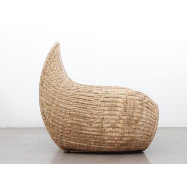 Snug Lounge Chair in Rattan For Sale - Image 4 of 13