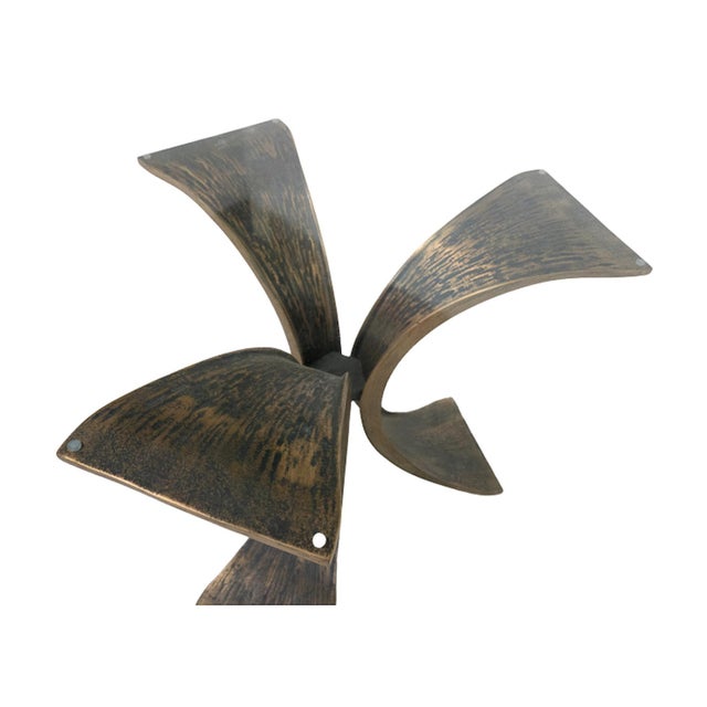 1960s Mid-Century Modern Glass and Bronze Coffee Table, Italy, 1960s For Sale - Image 5 of 6