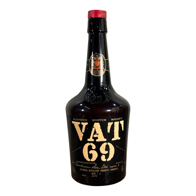 Vintage Oversized Vat 69 Blended Scotch Whisky Display Bottle For Sale