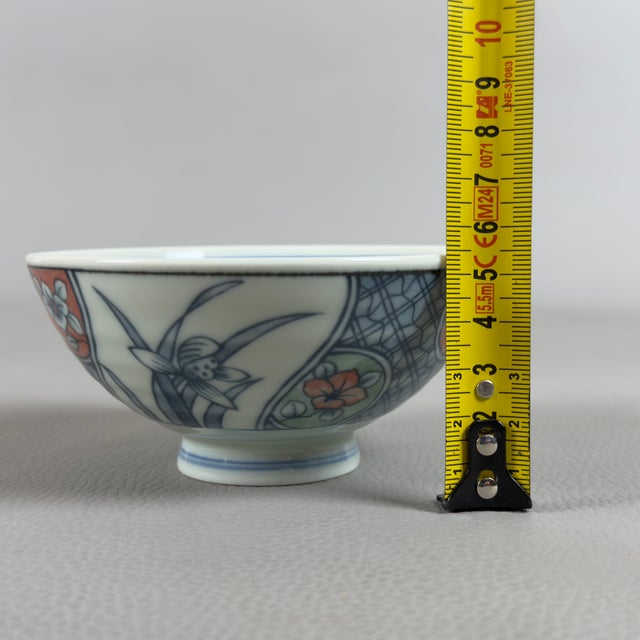 Antique Imari Style Enamelled Porcelain Bowls, 20th Century, Set of 6 For Sale - Image 11 of 12