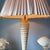 Wood Late 20th Century Auger Sea Shell Shaped Turned Wood Table Lamp With Inverted Knife Pleat Shade For Sale - Image 7 of 11