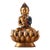 Vintage Gilt Bronze Shakyamuni Buddha Statue on Lotus Base - Asian Sculpture For Sale