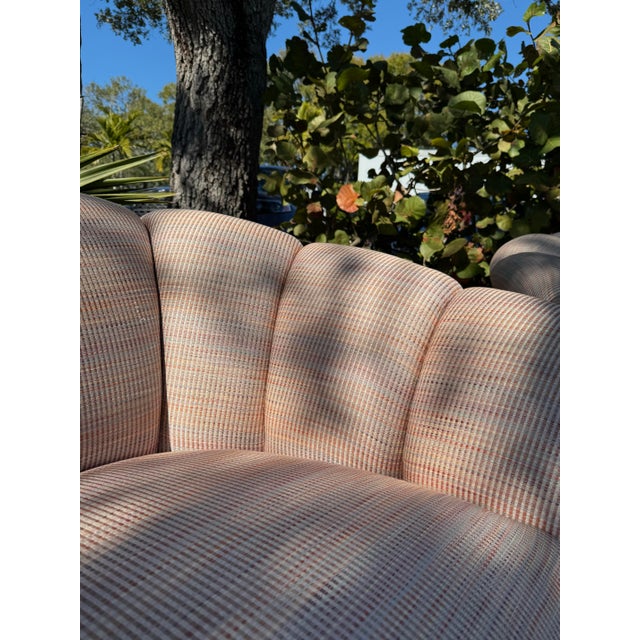 Postmodern Vintage Postmodern Sculptural Lounge Chairs, Pair – Oversized Upholstered Accent Chairs For Sale - Image 3 of 8