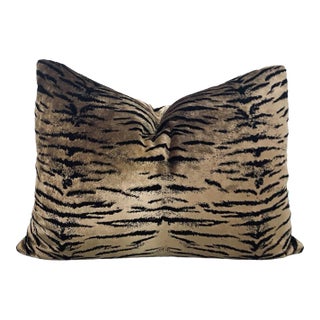 Animalia Velvet Tiger Pillow 25" X 18" For Sale