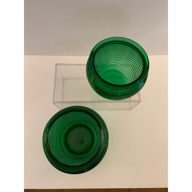 20th Century Contemporary National Potteries Emerald Green Glass