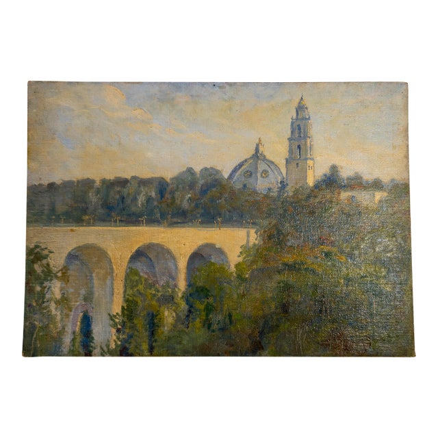 20th Century American Post-Impressionist Landscape Balboa Park San Diego For Sale