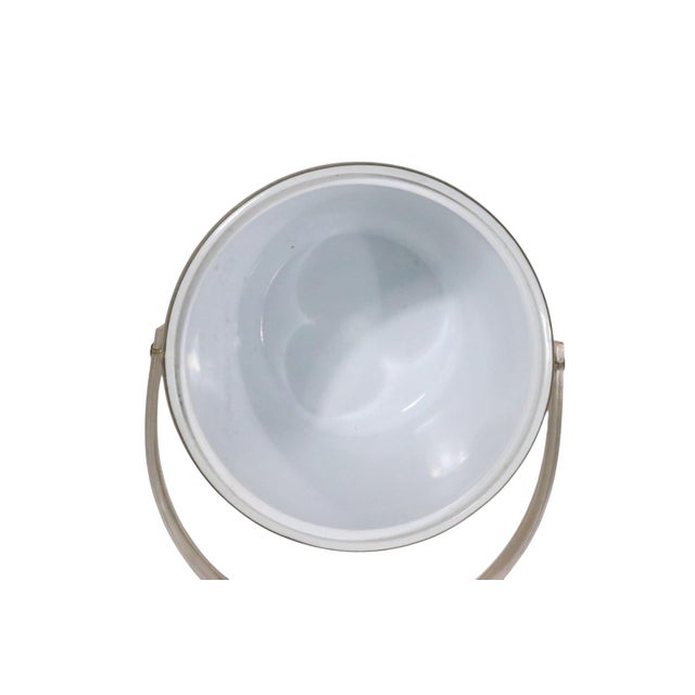 Hollywood Regency Gold and Lucite Ice Bucket With Original Lucite Ice Tongs C. 1970's For Sale - Image 10 of 12