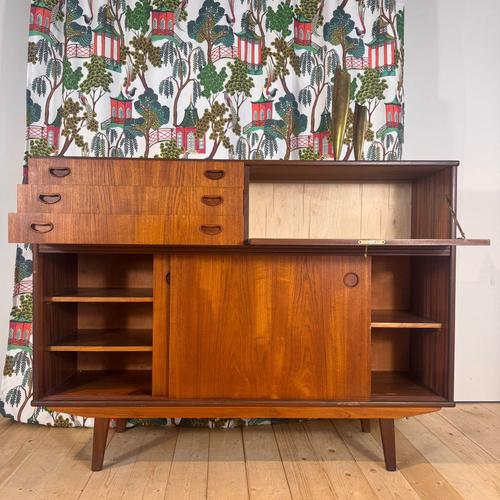 Danish Vertical Teak Sideboard, 1960s For Sale - Image 3 of 10