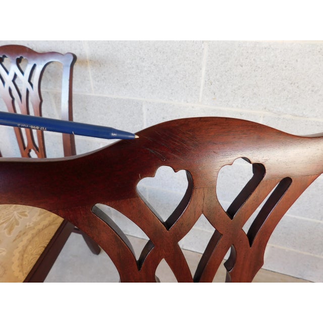 Potthast Bros Chippendale Style Mahogany Ball & Claw Foot Set of 8 Dining Chairs For Sale - Image 11 of 13