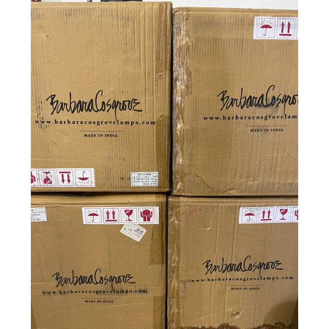 Antiqued Brass and Glass Shade Scones by Barbara Cosgrove For Sale - Image 10 of 11