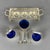 Metal 800 Silver Salt and Pepper Sticks in Blue Glass from Artigianato Italiano, Set of 7 For Sale - Image 7 of 15