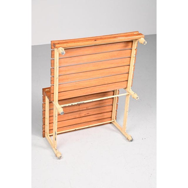 Industrial Plant Table in Wood For Sale - Image 5 of 10