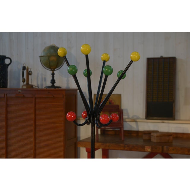 Yellow Metal Coat Rack, 1960s For Sale - Image 8 of 9