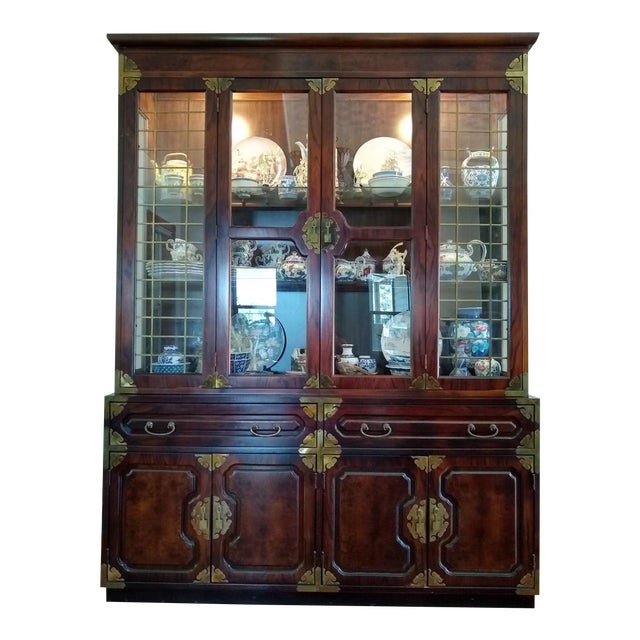 Bernhardt Asian 2 Piece Illuminated Display China Chairish