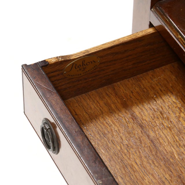 Mid 20th Century English Style Mahogany and Bamboo Canterbury Magazine Rack For Sale - Image 4 of 6