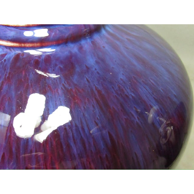Pair of Chinese Porcelain Flambé Lamps For Sale - Image 16 of 16