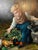 French Provincial Large Late 20th Century Framed Painting of Child Feeding Rabbits in the Style of Düsseldorf School Artist Felix Schlesinger For Sale - Image 3 of 12