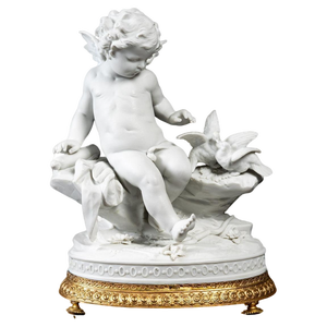 19th Century Biscuit Angel with Birds
