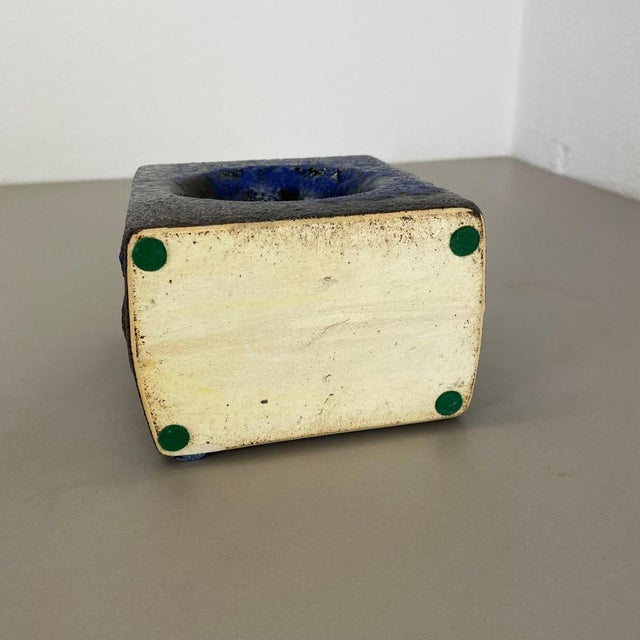 Brutalist Cubic Hole Pottery Vase from Piet Vest Ceramics, 1970s For Sale - Image 16 of 18