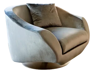 Grande Blue Sky Velvet Upholstery and Light Bronze Metal Chair by Casa Casati