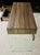 Early 21st Century Modern Glass Waterfall Writing Desk / Minimalist Faux Bois Console With Drawer For Sale - Image 5 of 8